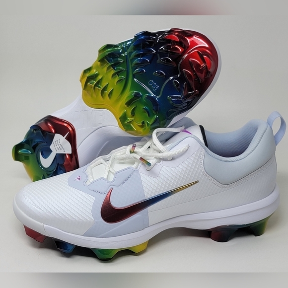 Nike Force Trout 9 Pro MCS Rainbow Baseball Cleats FB2908-106 Men Size 11.5 New - Picture 1 of 10